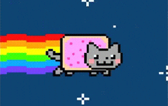 Nyan Cat — létající kočka s duhou